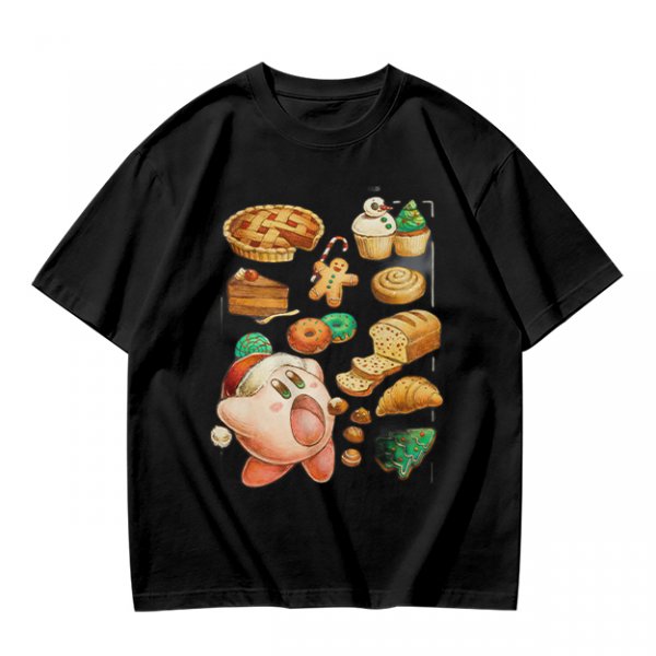 Kirby Christmas Pastry Graphic Tee For Holiday Food Lovers