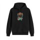 Black hoodie with pirate cereal themed graphic print