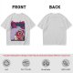 Olive T-shirt with Princess Mononoke Mask Graphic Print