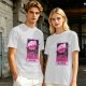 Olive T-Shirt With Tarot Card Style Goose Print HJÖNK