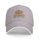 Black baseball cap with angry pineapple pizza graphic design