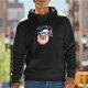 Black hoodie with a relaxed axolotl graphic and 'RELAXOLOTL' text