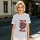 Olive t-shirt with funny demon goat fart joke graphic