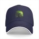 Black Baseball Cap With Glowing Green Cat Bubble Art Print