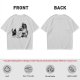 Olive Green T-Shirt With Playful Black Cat Graphic Print