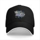 Black Baseball Cap With Whimsical Sushi Cat Bento Box Art