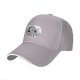 Black baseball cap with grayscale horror girl in bed graphic and DAILY text