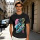 Olive T-shirt with Anime Vampire Hunter Character Graphic