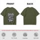 Olive T-Shirt With Funny Manifesting Snacks Success Quote Print