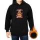 Black hoodie with 'Leftovers Are For Quitters' cat graphic