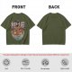 Olive T-shirt with Sumo Wrestler in Ramen Bowl Artwork