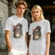 Christmas Totoro at Bus Stop Graphic T-Shirt