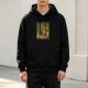 Black Hoodie With Vintage Hyrule Kart Themed Graphic Print