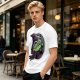 Olive T-Shirt With Cute Green Witch Wearing Glasses Graphic