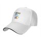 Black baseball cap with playful unicorn rainbow poop graphic