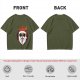 Olive T-Shirt with Kriss Santa Rock Band Graphic Print