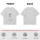Olive green t-shirt with cute cartoon skeleton graphic