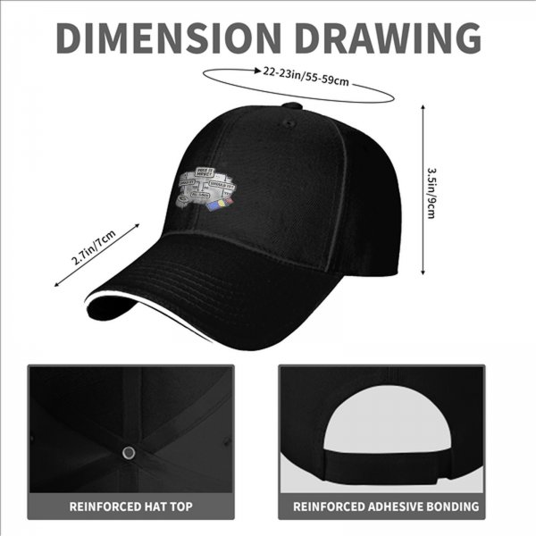 Funny Baseball Cap With Meme Flowchart Design Featuring Tape And Duct Tape