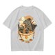Olive T-Shirt Featuring Godzilla Eating Ramen Noodles