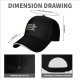 Black baseball cap with coffee themed text and cute cup illustrations