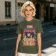 Olive T-Shirt with Cat Ramen Shop Artwork