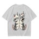 Olive T-Shirt With Two Sleepy Sky Bison Character Prints