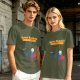 Olive T-Shirt With Super Buddies Superman Parody Print