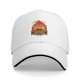 Black Baseball Cap With Calcifer Fire Demon Graphic Design