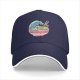 Black Baseball Cap with Great Wave Ramen Bowl Graphic