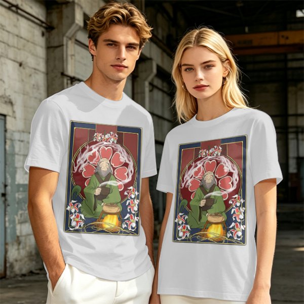 Olive Green T-Shirt Featuring Iroh from Avatar: The Last Airbender