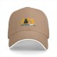 Black Baseball Cap with Cat and Shiba Inu Graphic Print