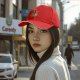Black Baseball Cap with Ramen Bowl and Dragon Monster Graphic