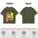 Olive green t-shirt with a cat in a Rosie the Riveter pose and 'Purrrsist!' text