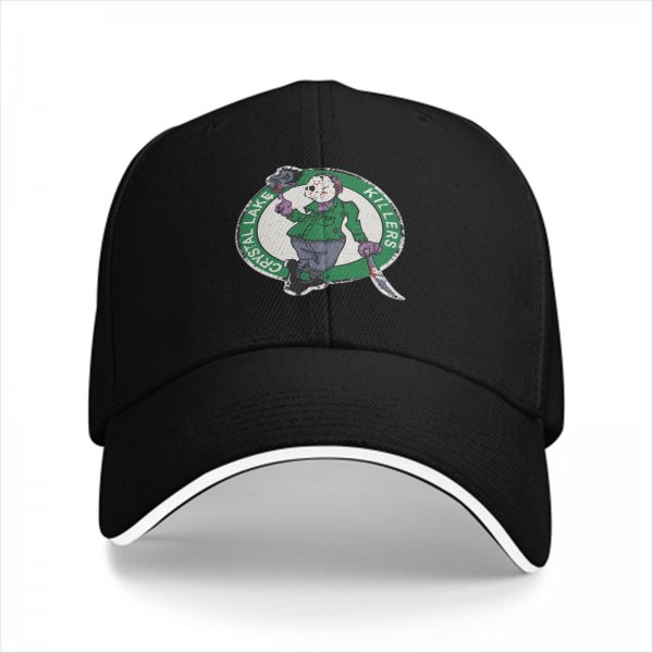 Crystal Lake Killers Horror Graphic Black Baseball Cap