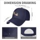 Black baseball cap with playful anthropomorphic coffee cups graphic