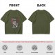 Olive T-Shirt with Cool Sunglass Wearing Tabby Cat Graphic