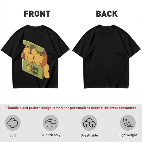 Olive T-Shirt With Cappy Nuggets Cartoon Print
