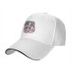 Black baseball cap with cute dinosaur chef and anime character graphic