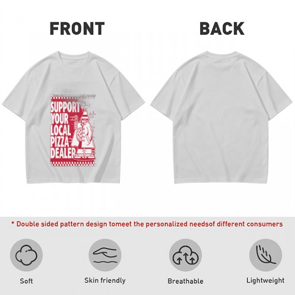 Support Your Local Pizza Dealer Graphic Olive T-Shirt