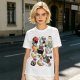 Olive T-Shirt With Cute Sushi Cat Illustrations