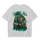 Olive T-Shirt Featuring 'We're All Doomed' and Doom Character Art