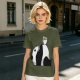 Olive T-Shirt With Panda Balancing Ramen Bowl Print