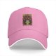 Black baseball cap with fortune teller cat graphic and text