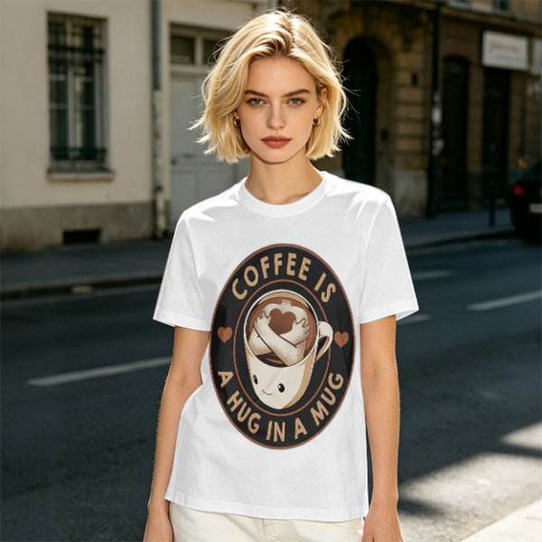 Coffee Is A Hug In A Mug Cute Graphic T-Shirt
