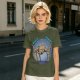 Olive T-Shirt With Rocking Stone Alien Robot And Amaze Text Print