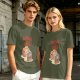 Catflix and Chill Orange Cat Watching TV Graphic T-Shirt