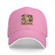 Black Baseball Cap With Cute Stacked Kittens Graphic