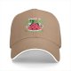 Black baseball cap with 'What a Melon' cute watermelon graphic