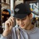 Black Baseball Cap With Fantasy Crest Emblem