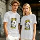 Olive T-Shirt With Funny Skull 'OMG Oh My Guac!' Print